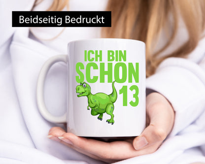 13. Geburtstag | 13 Jahre Dino Dinosaurier Humor Geschenkidee Tasse