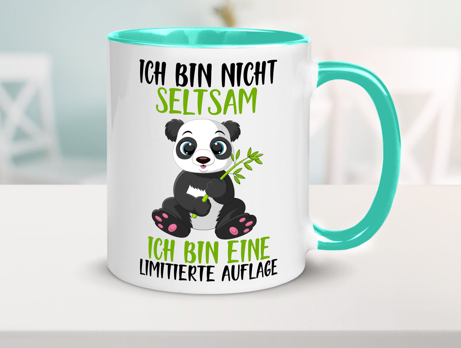Ich bin nicht seltsam | süßer Pandabär lustiger Spruch Humor Geschenkidee Tasse
