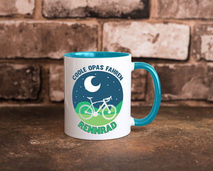 Coole Opas fahren Rennrad | Mond Landschaft Geschenk Familie Geschenkidee