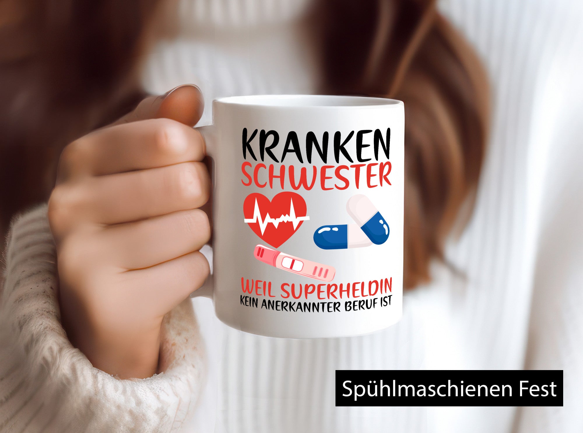Krankenschwester | Pflegerin Superheldin Pflaster Geschenk Humor Geschenkidee