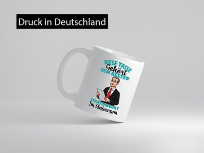Im Universum: Staatsanwalt | Anwalt Jurist Humor Geschenkidee Tasse