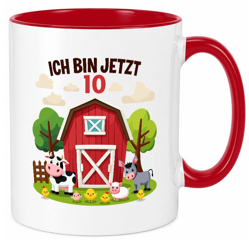 10. Geburtstag | 9 Jahre Bauernhof und Tiere Geschenk Geschenkidee lustiger Tasse