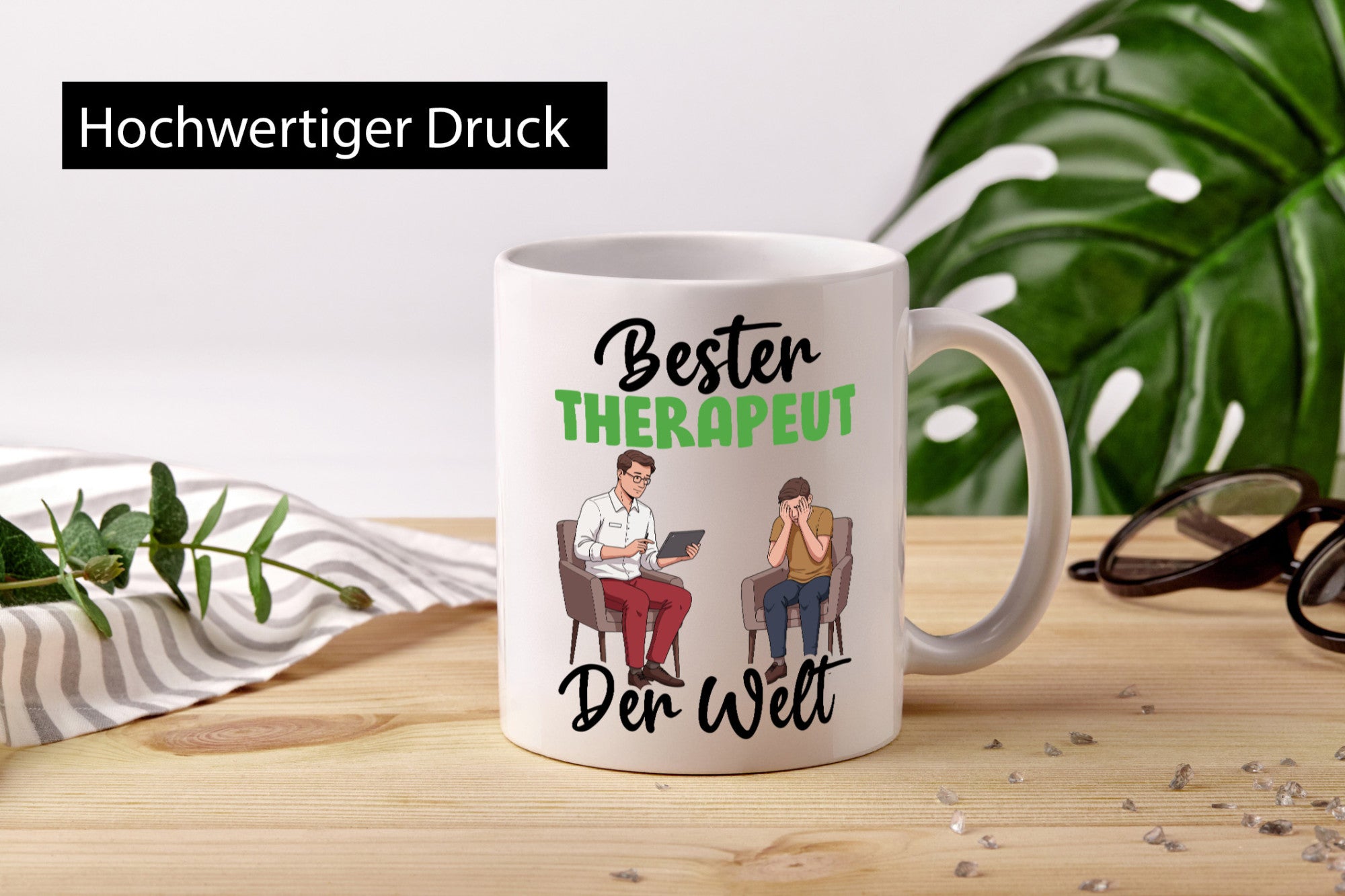 Bester Therapeut | Psychotherapie Therapie v2 Humor Geschenkidee Tasse