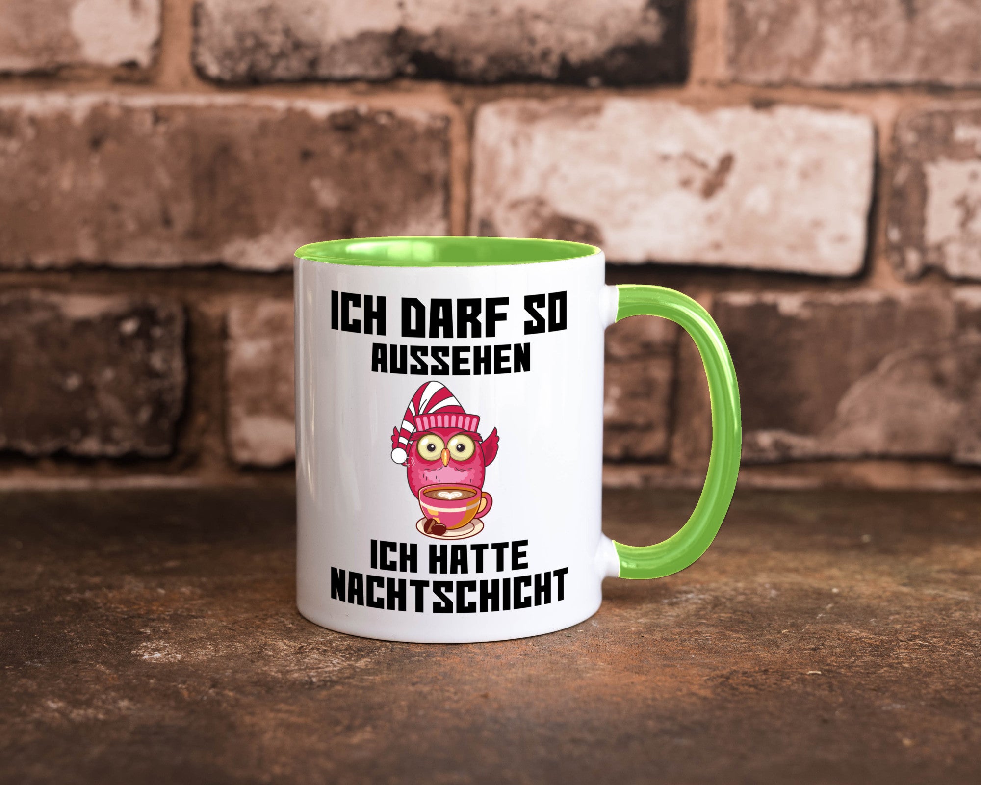 Nachtschicht Eule | Spruch Arbeit müde Nachtjob Geschenkidee Kollegen Büro