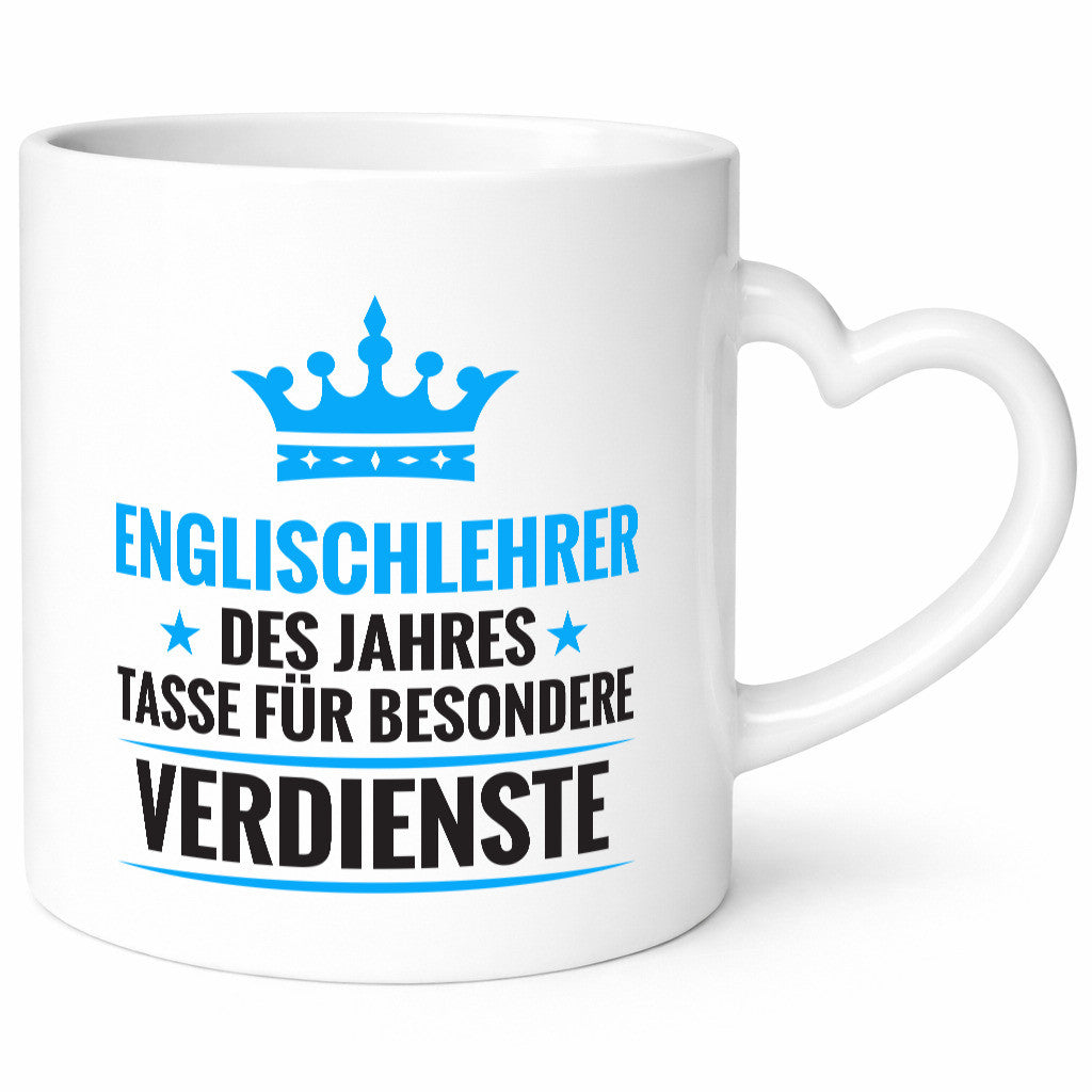 Besonderer Verdienst: Englischlehrer | Schule Englisch Geschenkidee Humor Tasse