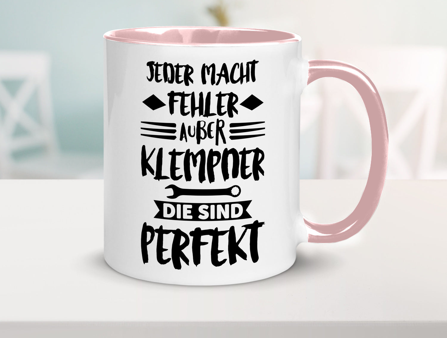 Jeder macht fehler nur Klempner sind Perfekt Humor Geschenkidee Tasse