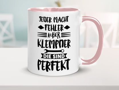 Jeder macht fehler nur Klempner sind Perfekt Humor Geschenkidee Tasse
