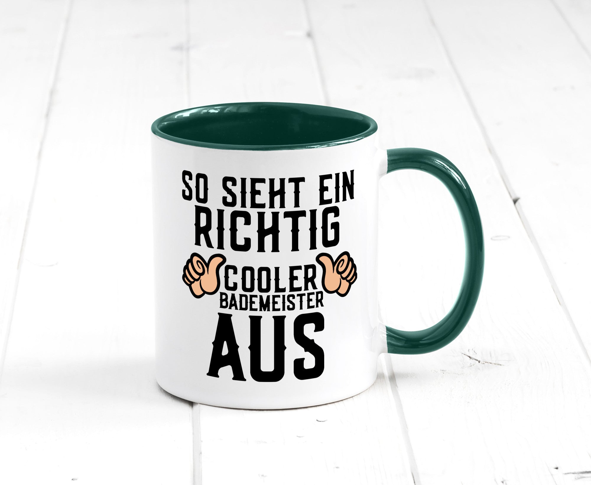 Richtig cooler Bademeister | Daumen hoch Schwimmbad lustig Humor Geschenkidee
