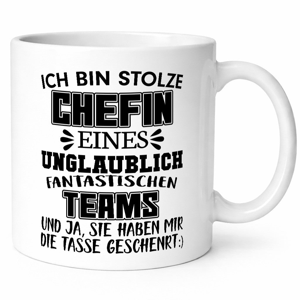 Ich bin stolze Chefin Humor Arbeit Kollegen Büro Geschenkidee Tasse