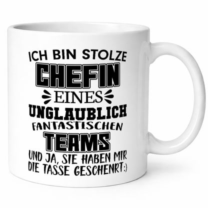 Ich bin stolze Chefin Humor Arbeit Kollegen Büro Geschenkidee Tasse