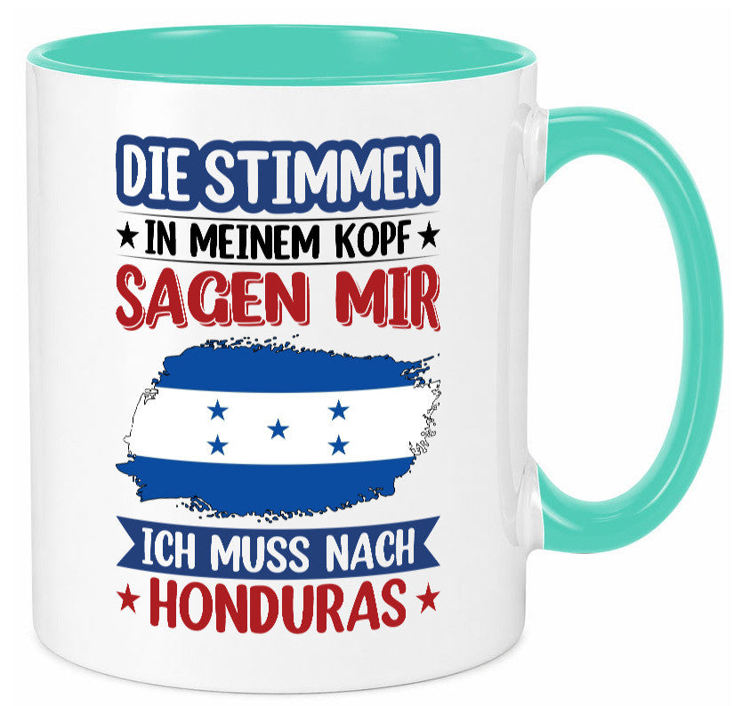 Honduras | Urlaub Stimmen in meinem Kopf Traumland Geschenkidee Humor Tasse