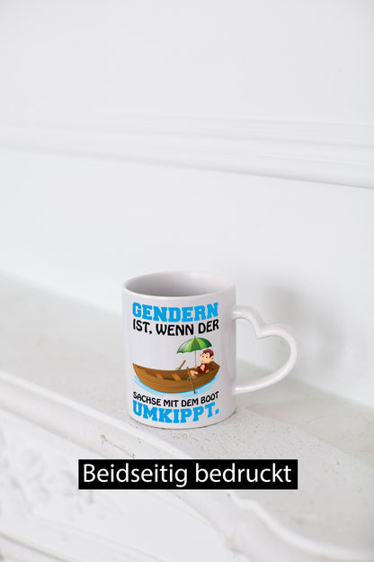 Der Sachse Kippt um lustiger Spruch Geschenk Humor Geschenkidee Tasse