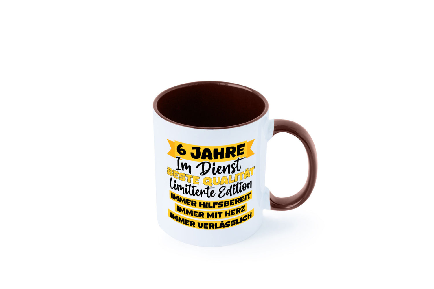 6 Jahre im Dienst | Jubiläum Arbeit v8 Geschenkidee Kollegen Büro Humor Tasse