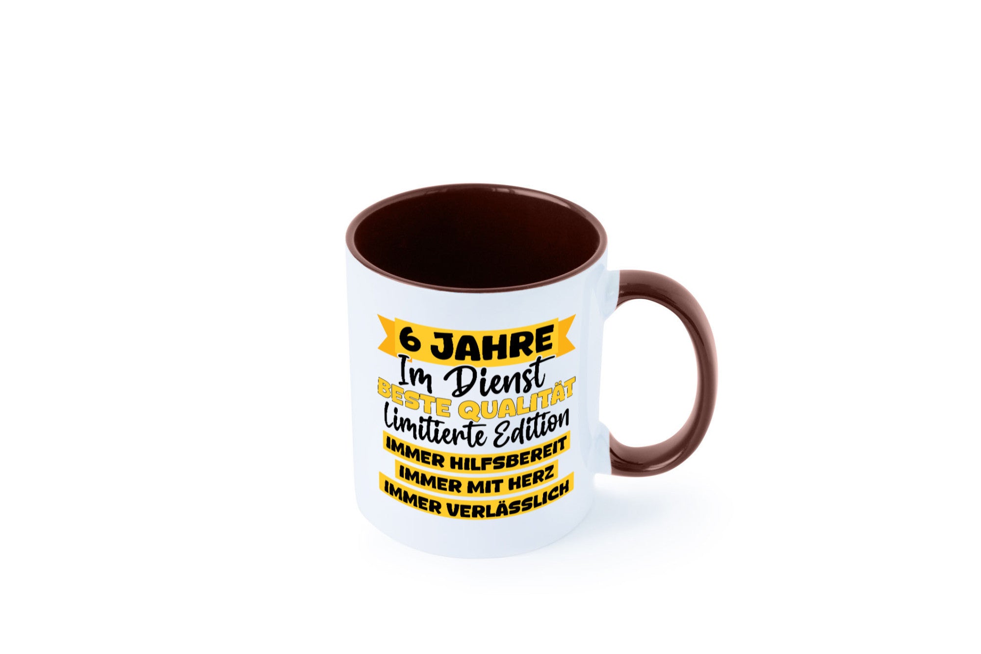 6 Jahre im Dienst | Jubiläum Arbeit v8 Geschenkidee Kollegen Büro Humor Tasse