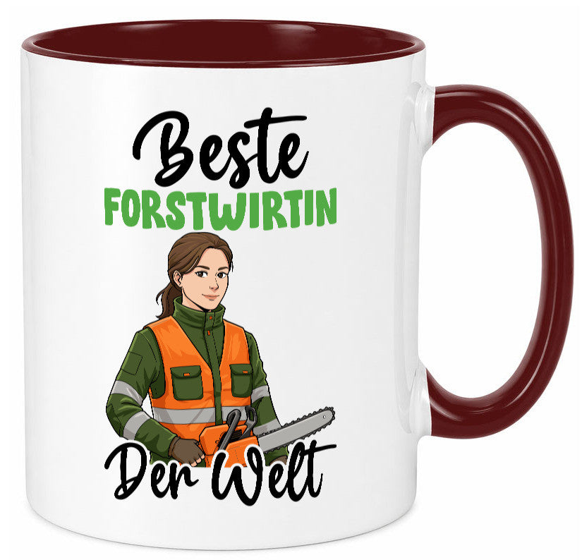 Beste Forstwirtin | Forst Wirtin v2 lustig Humor Geschenkidee Geschenk Tasse
