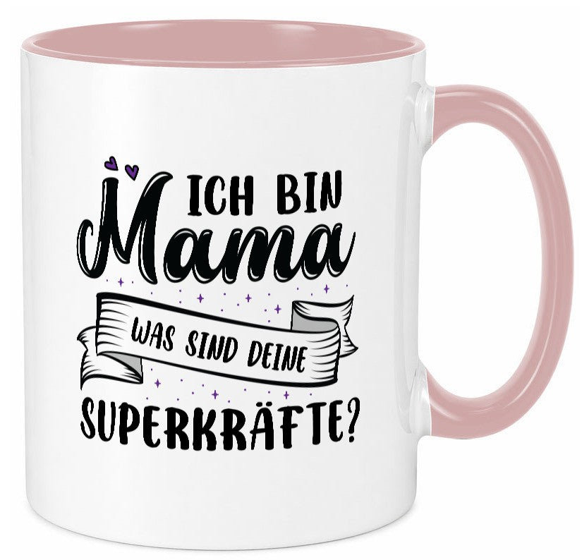 Superheldin Mama | Muttertag superkraft lustiger Spruch Geschenk Familie Tasse