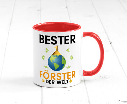 Welt Bester Förster | Forst Arbeit Geschenk Kollegen Büro lustiger Spruch Tasse