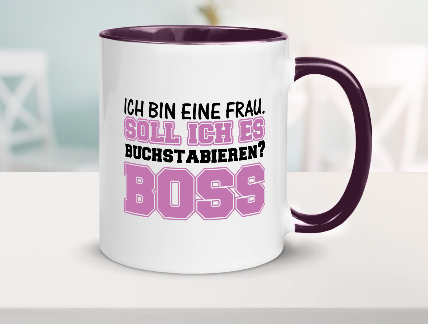 Ich bin der Boss Geschenk Humor Geschenkidee lustiger Spruch Tasse