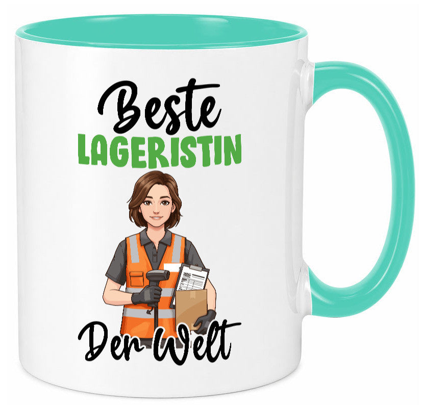 Beste Lageristin | Beruf Lager Arbeiterin v2 Geschenkidee Arbeit Kollegen Büro Tasse