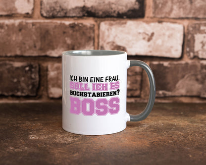 Ich bin der Boss Geschenk Humor Geschenkidee lustiger Spruch Tasse