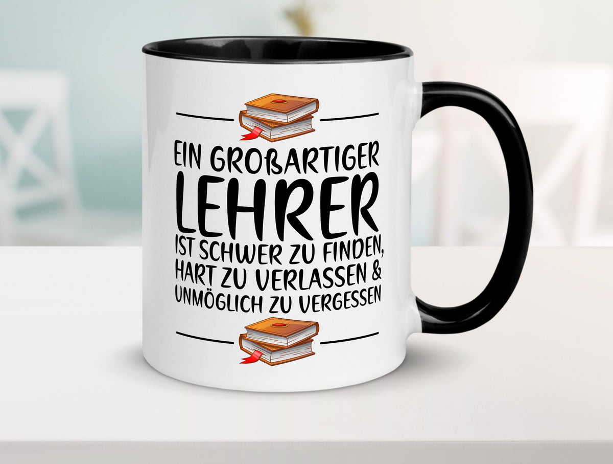 Großartiger Lehrer schwer zu finden | Schule Beste lustiger Spruch Geschenk Tasse