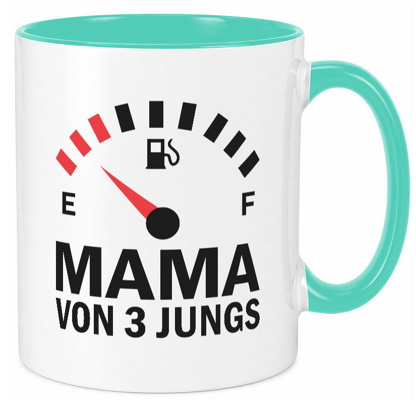 Mama von 3 Jungs | Muttertag Geschwister lustiger Spruch Geschenk Familie