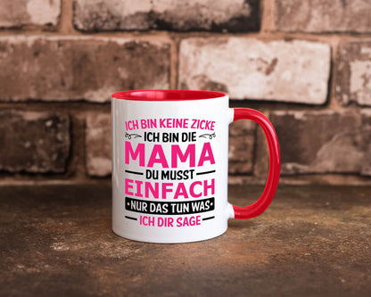 Keine Zicke, Mama | Schleifchen lustiger Spruch Geschenk Familie Geschenkidee