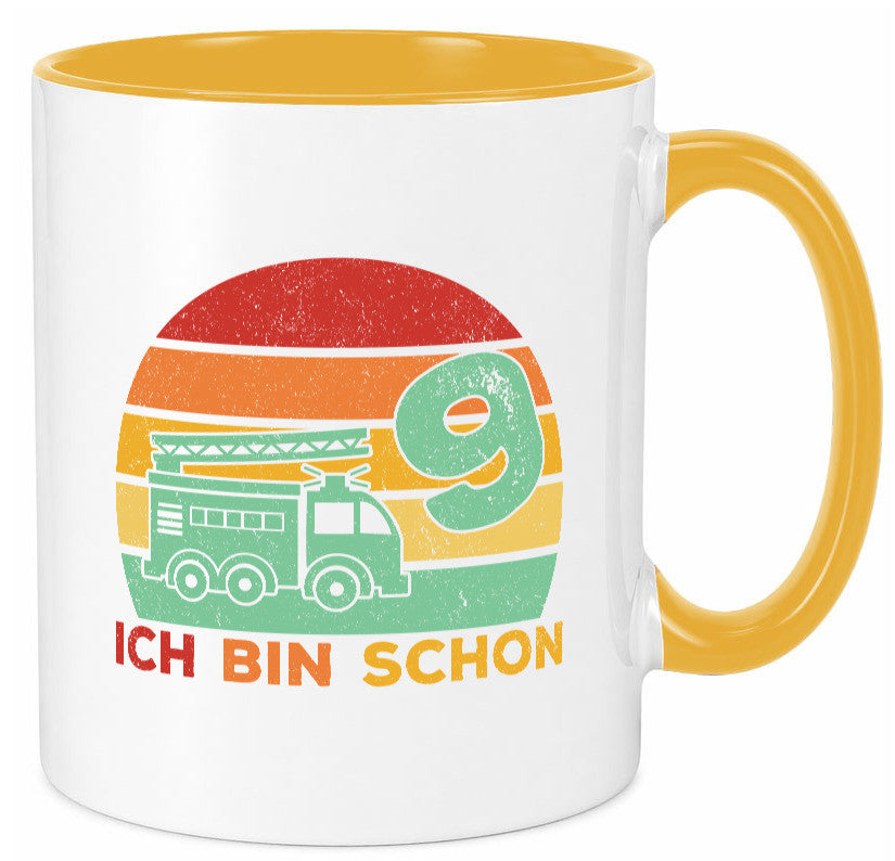 9. geburtstag | Feuerwehrauto 9 Jahre Feuerwehr Geschenk Geschenkidee lustiger