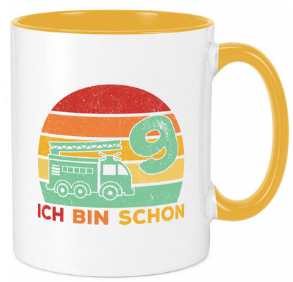 9. geburtstag | Feuerwehrauto 9 Jahre Feuerwehr Geschenk Geschenkidee lustiger