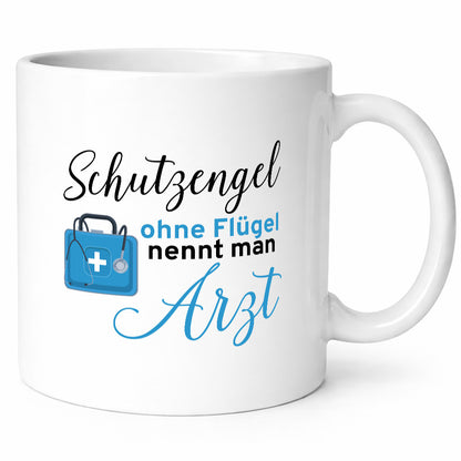 Schutzengel ohne Flügel | Arzt Ärztin Puls Herzschlag Humor Geschenkidee Tasse