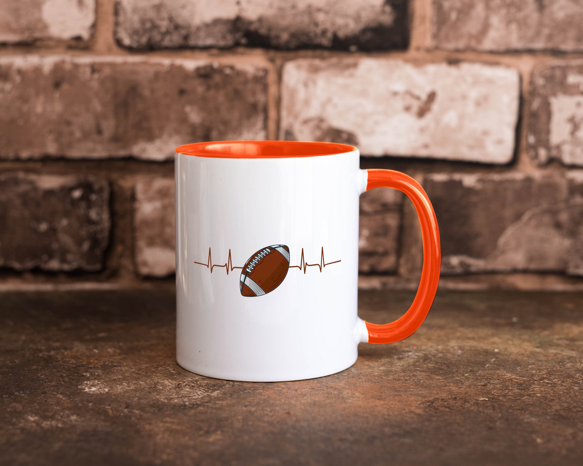 American Football Herzschlag | Footballer Superbowl Humor Geschenkidee Tasse