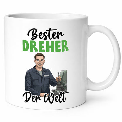 Bester Dreher | Fräser v2 lustig Humor Geschenkidee Geschenk Tasse
