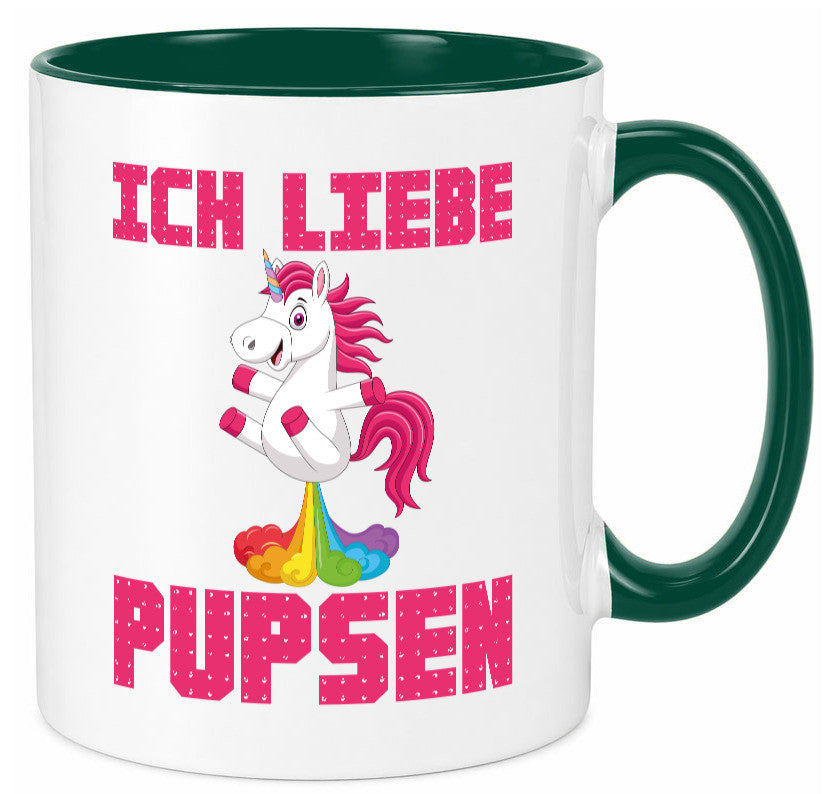 Ich liebe pupsen | Einhorn Pups lustiger Spruch Humor Geschenkidee Tasse