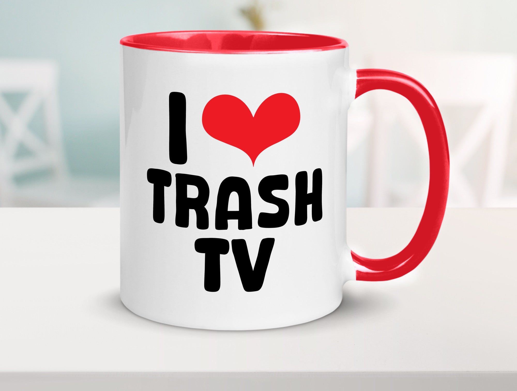 I love Trash TV | v2 lustig Humor Geschenkidee Geschenk Tasse