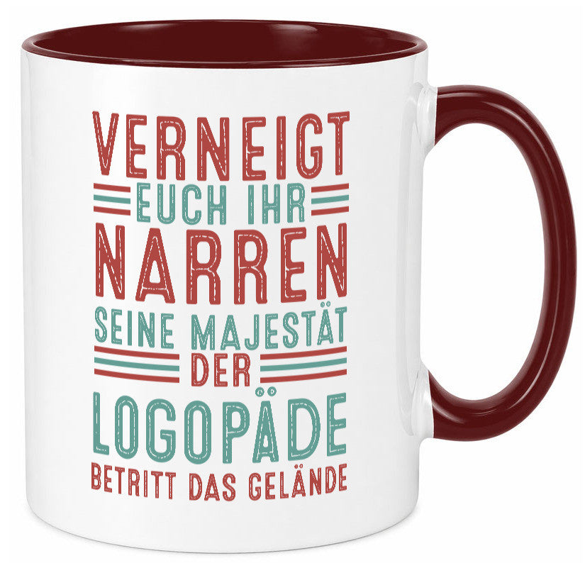 Verneigt euch: Logopäde | Sprachtherapie Geschenkidee Humor Tasse