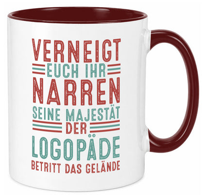 Verneigt euch: Logopäde | Sprachtherapie Geschenkidee Humor Tasse