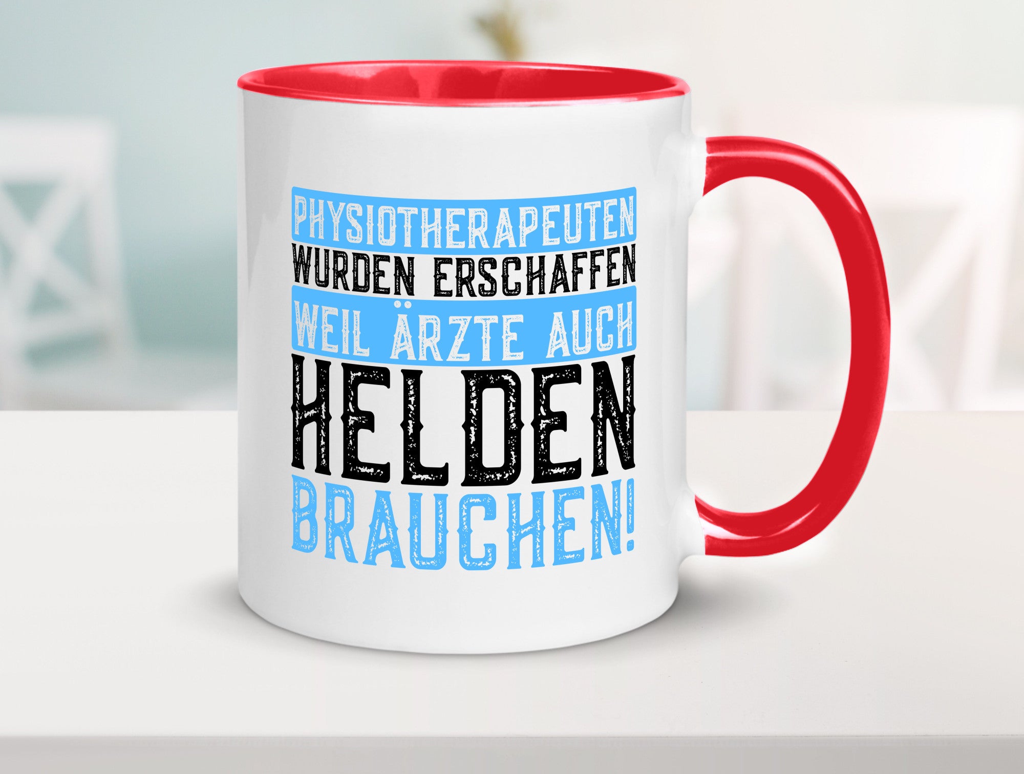 Physiotherapeut | Helden Therapeutin lustiger Spruch Humor Geschenkidee Tasse