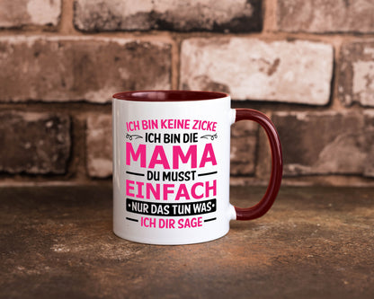 Keine Zicke, Mama | Schleifchen lustiger Spruch Geschenk Familie Geschenkidee