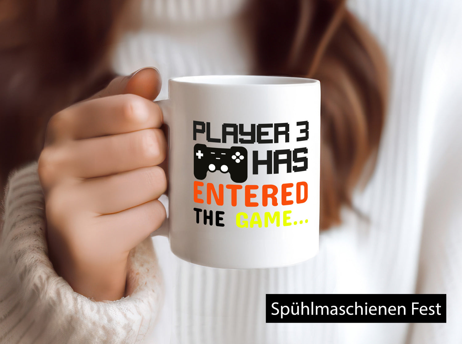 Player 3 | Schwangerschaft Tasse Nachwuchs Eltern Humor Geschenkidee