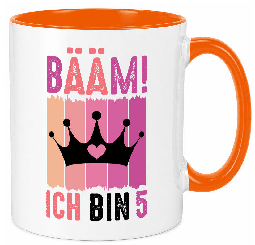 5. Geburtstag | 5 Jahre Bääm ich bin Krone lustiger Spruch Geschenk Tasse