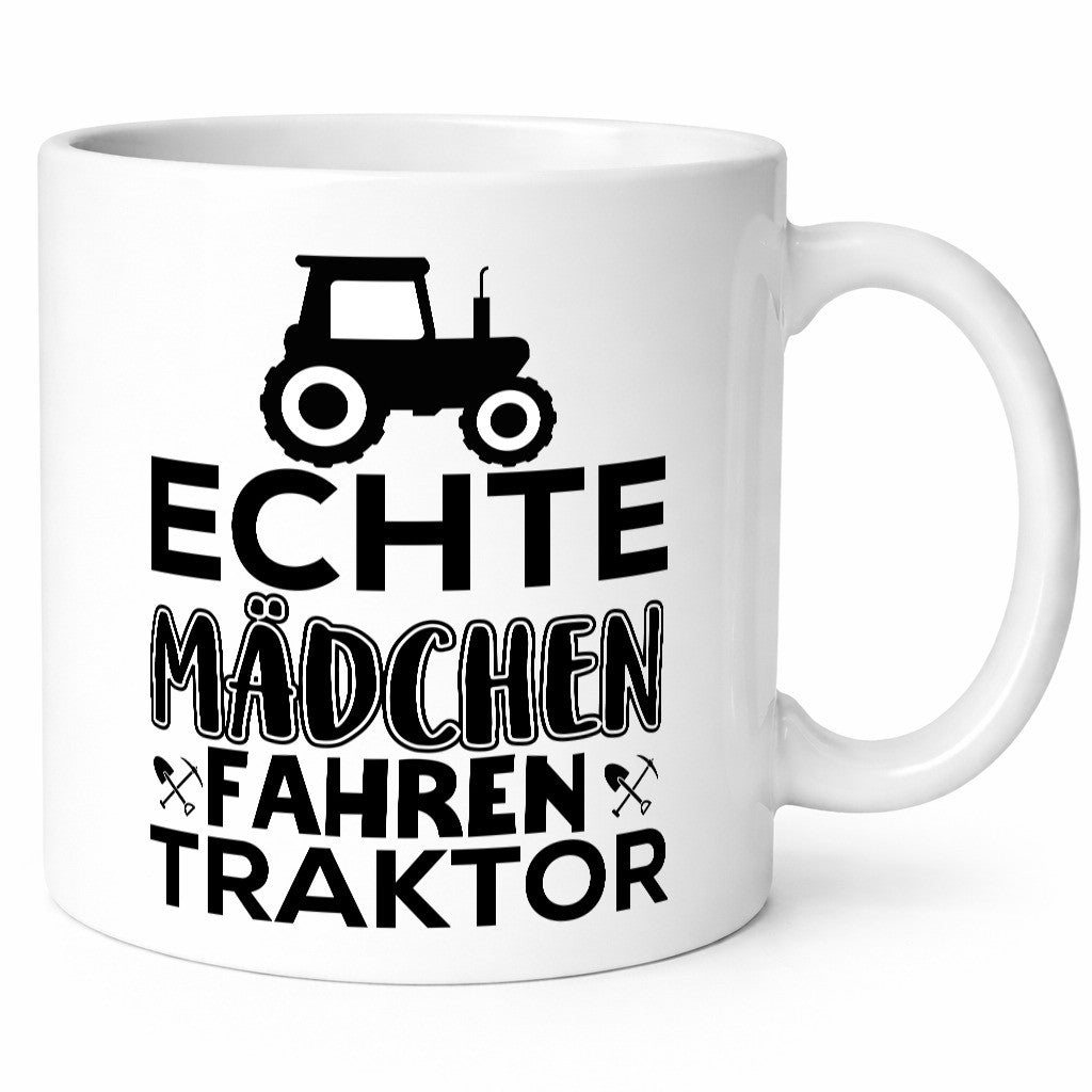 Mädchen fahren Traktor | Trekker Tasse Bäuerin lustiger Spruch Geschenk