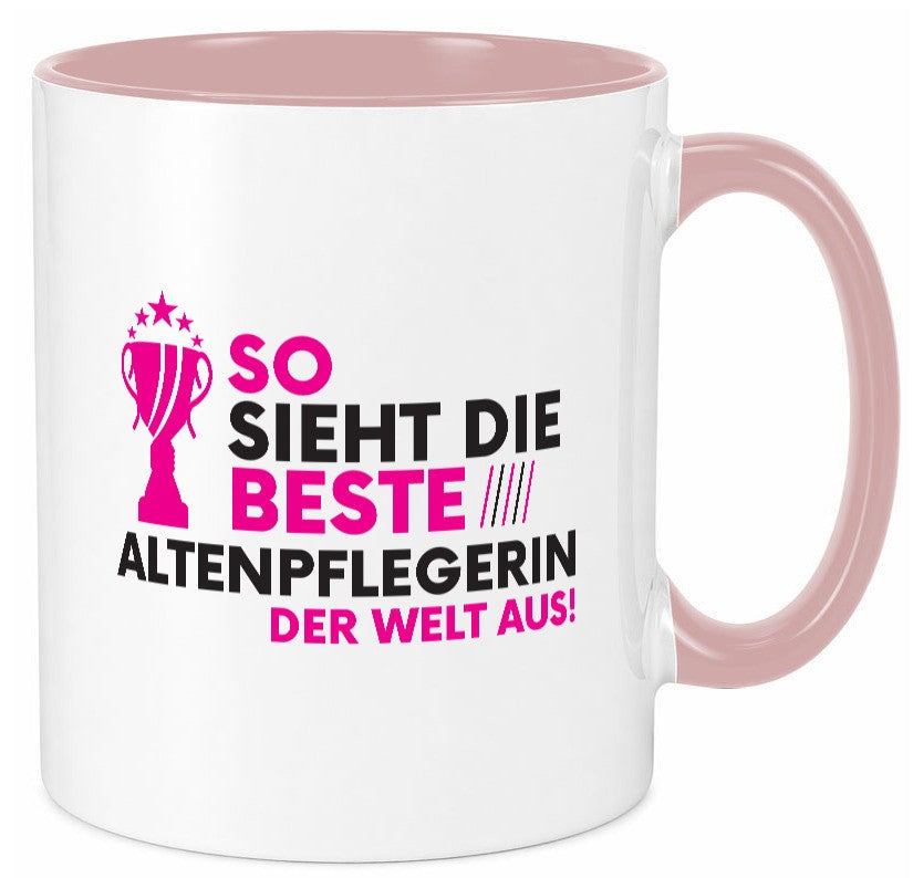 Die Weltbeste Altenpflegerin | Pflegepersonal Pflege lustig Humor Geschenkidee Tasse
