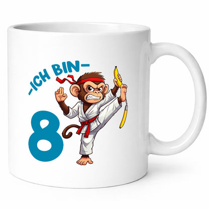 Ich bin 8 | 8. Geburtstag Karate Kampfsport Affe lustiger Spruch Geschenk