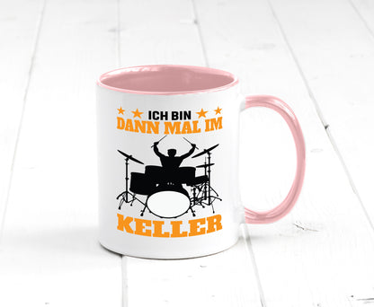 Ich bin dann mal im keller | Schlagzeug Musiker Musik lustig Humor Geschenkidee