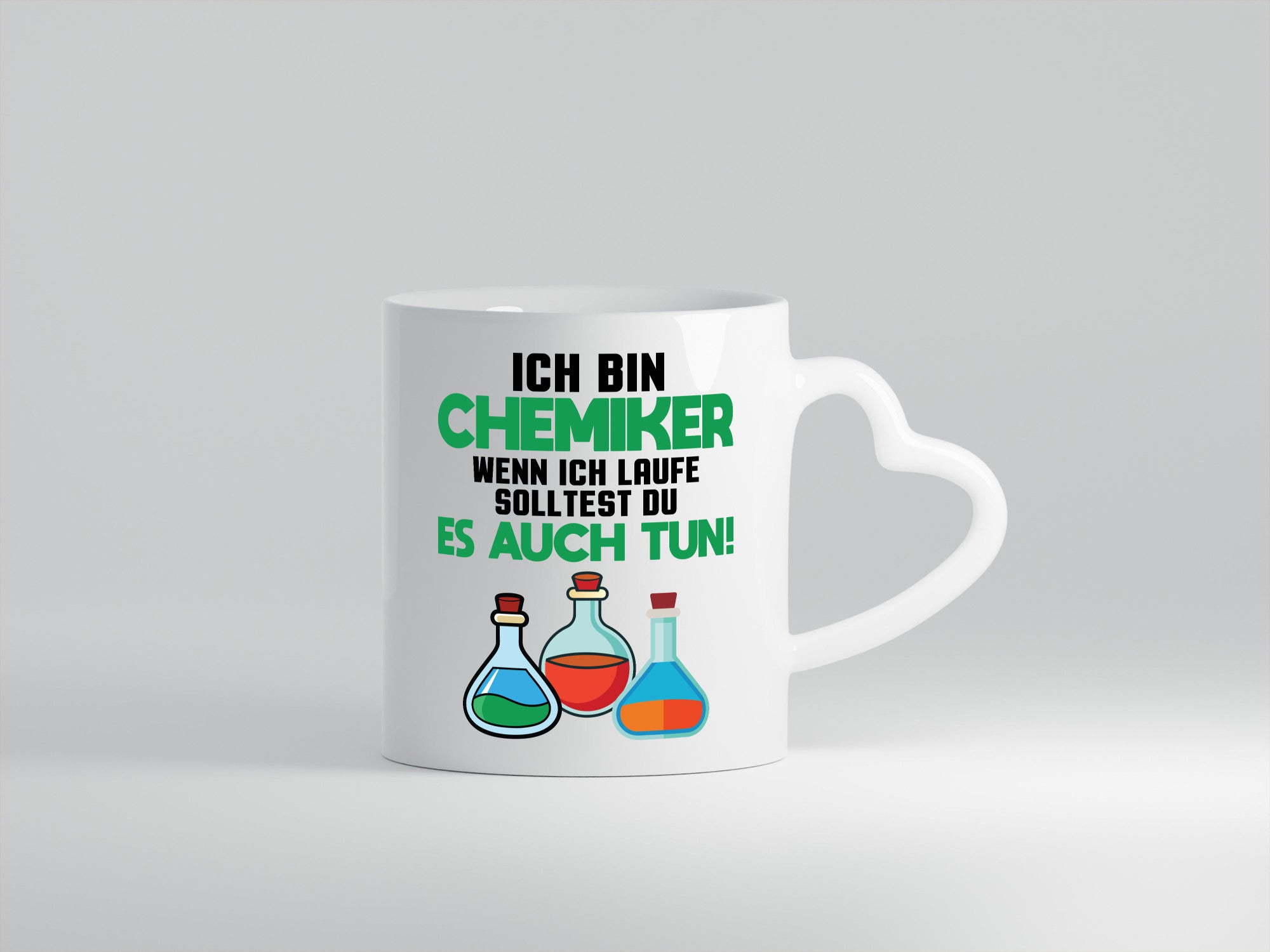 Ich bin chemiker wnen laufe solltest du es auch tun Humor Geschenkidee Tasse