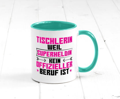 Superheldin Tischlerin | Tischlerei Geschenkidee Humor Tasse