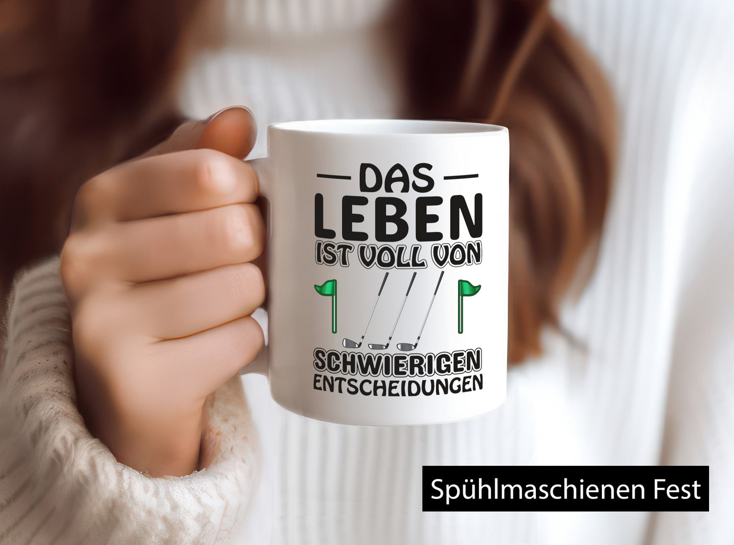 Schwierige Entscheidungen | Golfer Tasse Golf Spieler Geschenkidee Humor