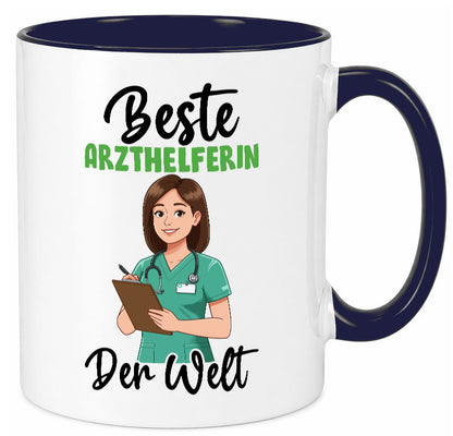 Beste Arzthelferin | Fachangestellte Medizin v2 Geschenkidee Humor Tasse
