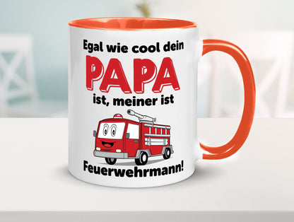 Cooler Papa | Feuerwehrmann Bester der Welt Humor Geschenkidee Tasse