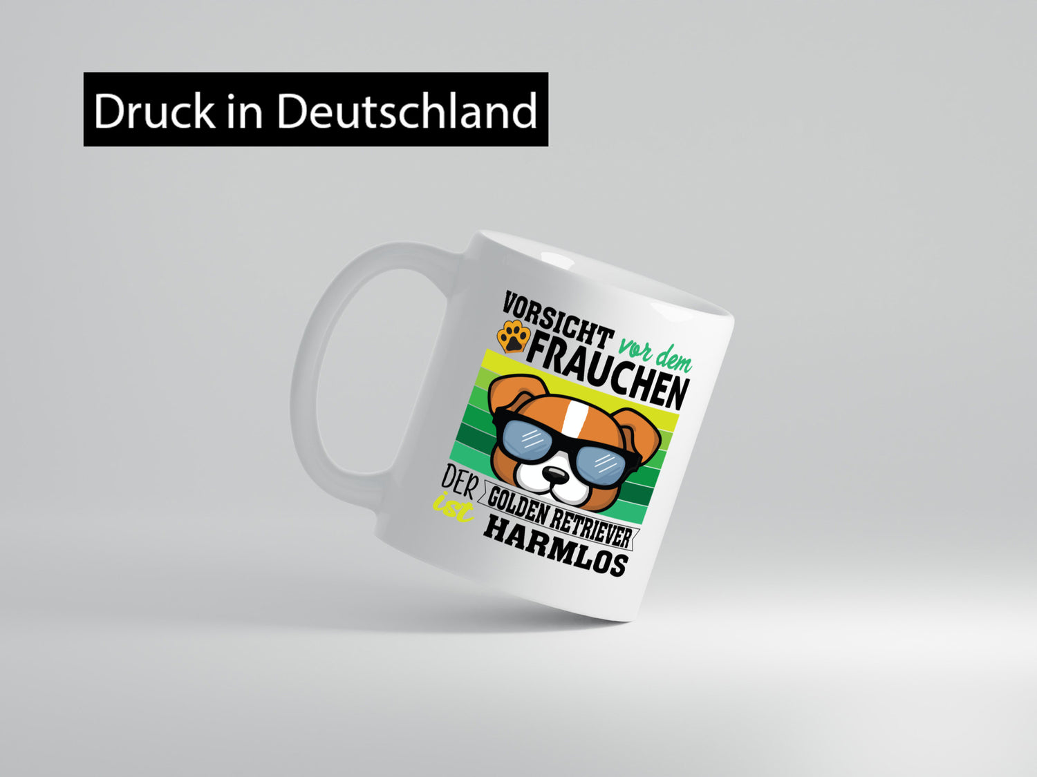 Vorsicht vor dem Frauchen Golden Retriever ist Harmlos lustiger Spruch Geschenk